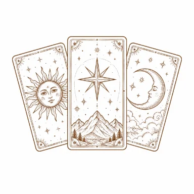 Three tarot cards fanned out